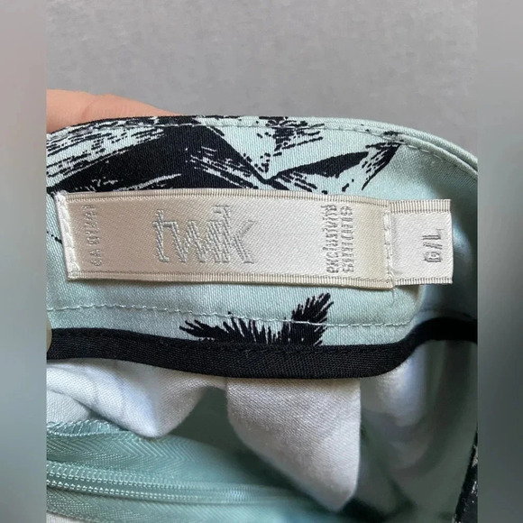 Twik vintage car mini cotton pleated skirt Sz L - Picture 5 of 8